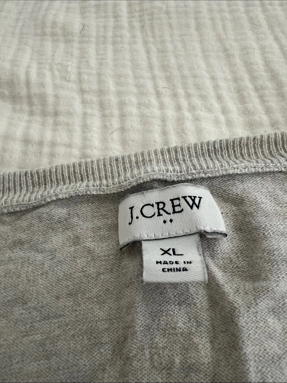 J. Crew Heathered Light Gray Short Sleeve Tee